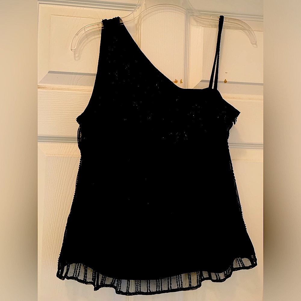Lauren Ralph Lauren sequins black top Size M - Picture 2 of 10